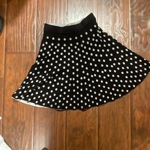 Bethany Mota black with grey polka dots skirt